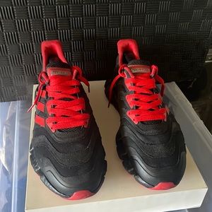 adidas Mens Climacool Vento Running Shoes Mens Fx7841 (8, Core Black red